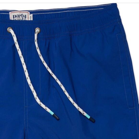 PARTY PANTS Nylon Solid Shorts NWT Blue - Picture 6 of 11